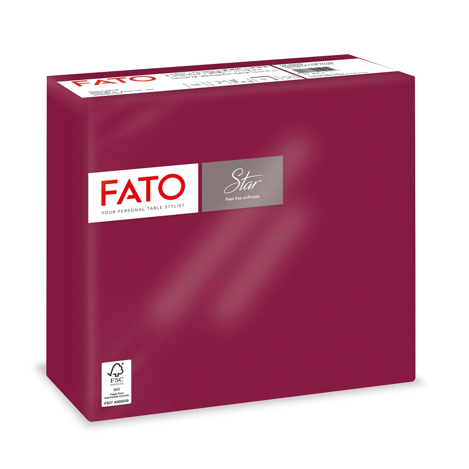 Fato - Disposable Paper Napkins, Sofficity and Softness, Pack of 40 Napkins
