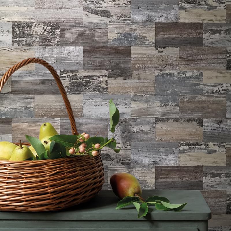 AULIGET Peel and Stick Backsplash PVC Tile, 3" x 6" Rustic Wood Brick Stick on Tiles for Backsplash Kitchen and Bathroom, 4 Pieces - Image 5