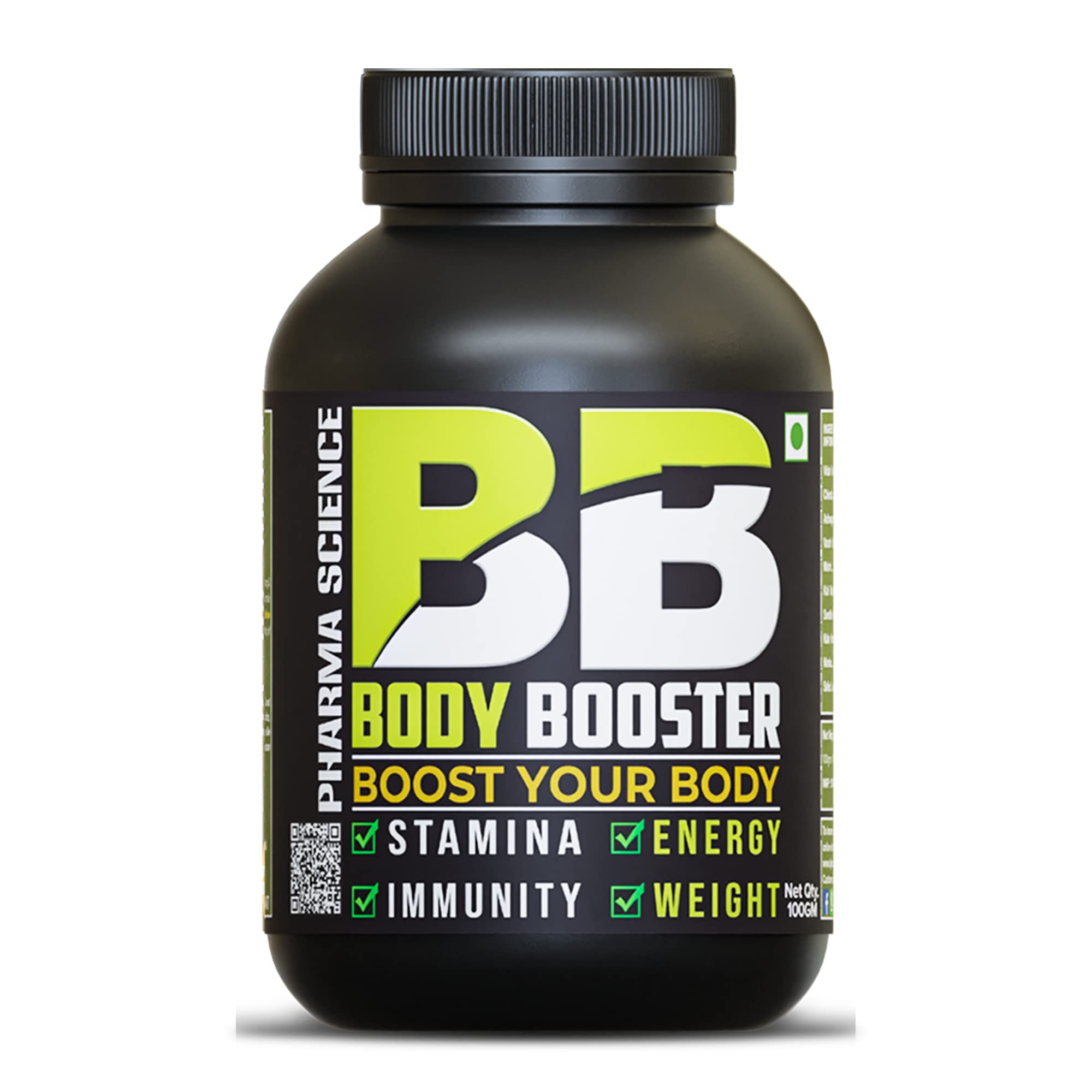 Pharma Science Ayurvedic Body Booster Muscle Mass and Weight Gainer Nutrition Supplement Natural Powder for Men and Women | Stamina and Energy Increase Appetite | Easy Digestion | Pack of 1 (100gm)