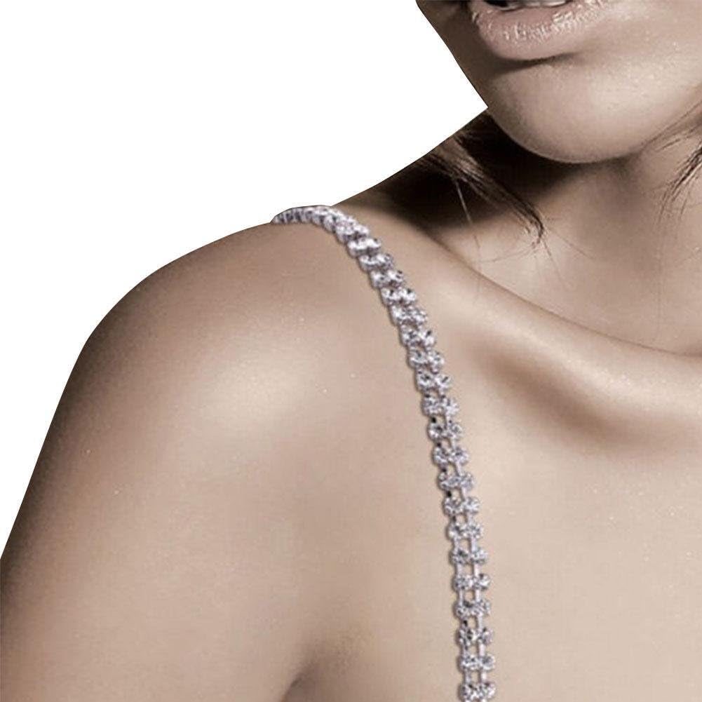 Cool Ring Invisible Rhinestone Metal Diamond Underwear Bra Strap Sexy (#1)