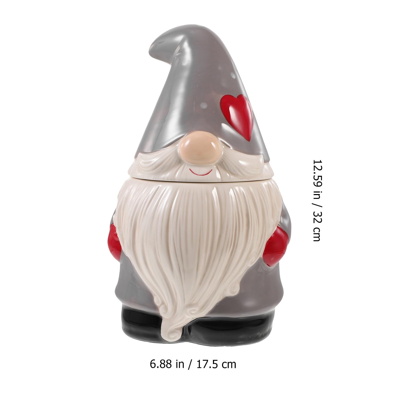 TOYANDONA Natalizio Barattolo in Ceramica a Forma di Babbo Natale per Dolci