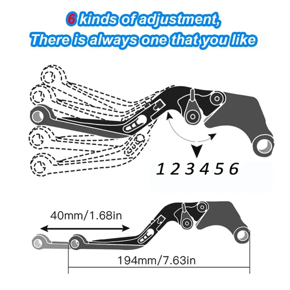 Per TMAX 500 Moto TMAX530 2008 2009 2010 2011 Regolabile Pieghevole Estendere Freno Leve di Frizione Titanio