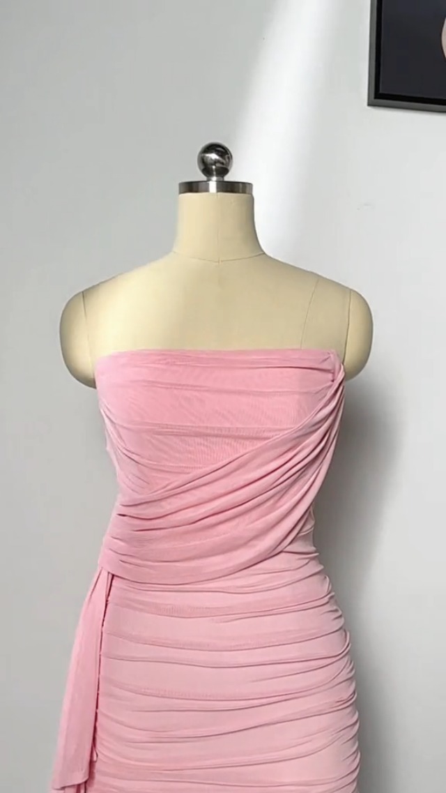 strapless open back dress Girl's Tickled Gingham One Piece in Pink Size 8