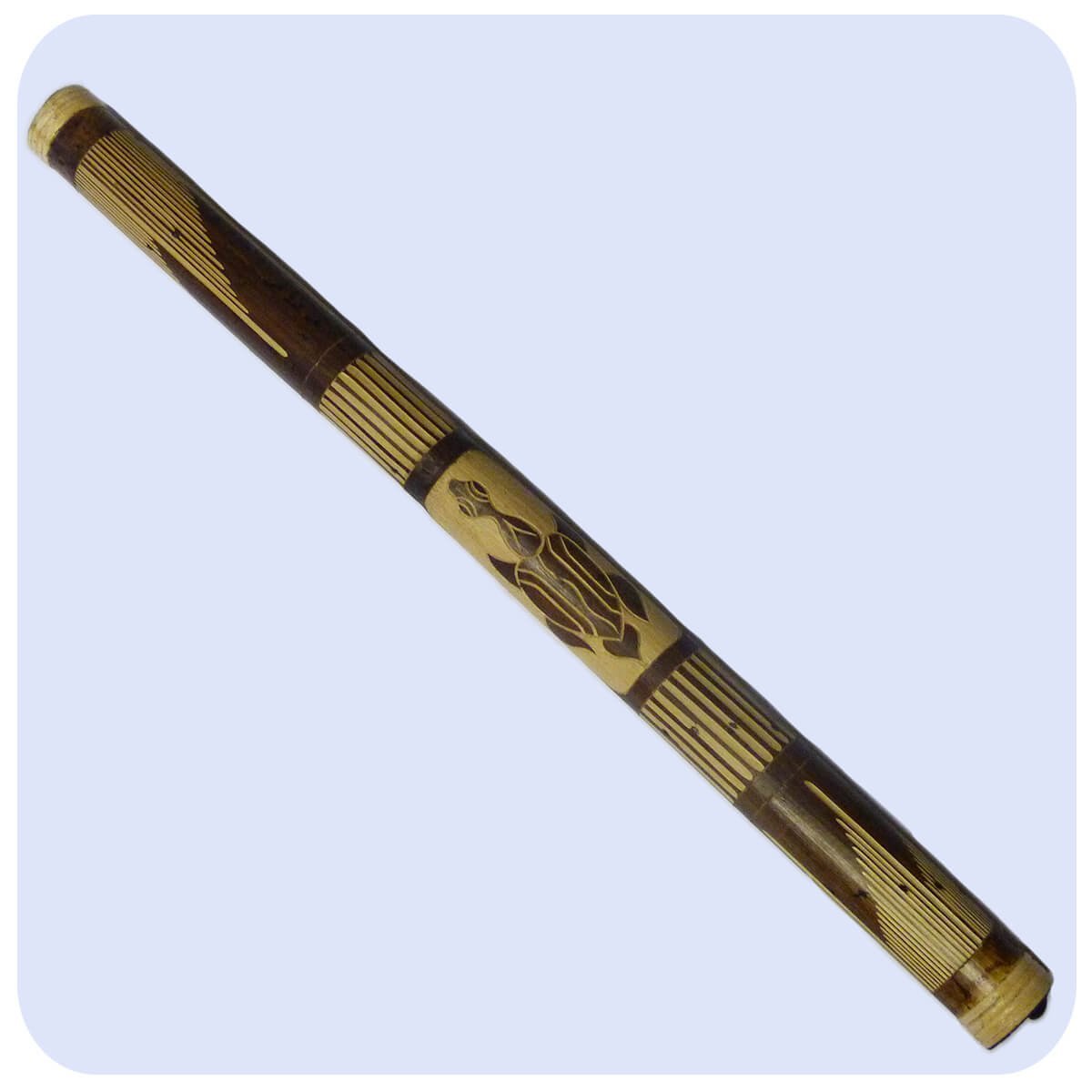 Regenmacher Rainstick Rainmaker Bambus Percussion Rhythmus Regenrohr Aborigine geschnitzt (100 cm)