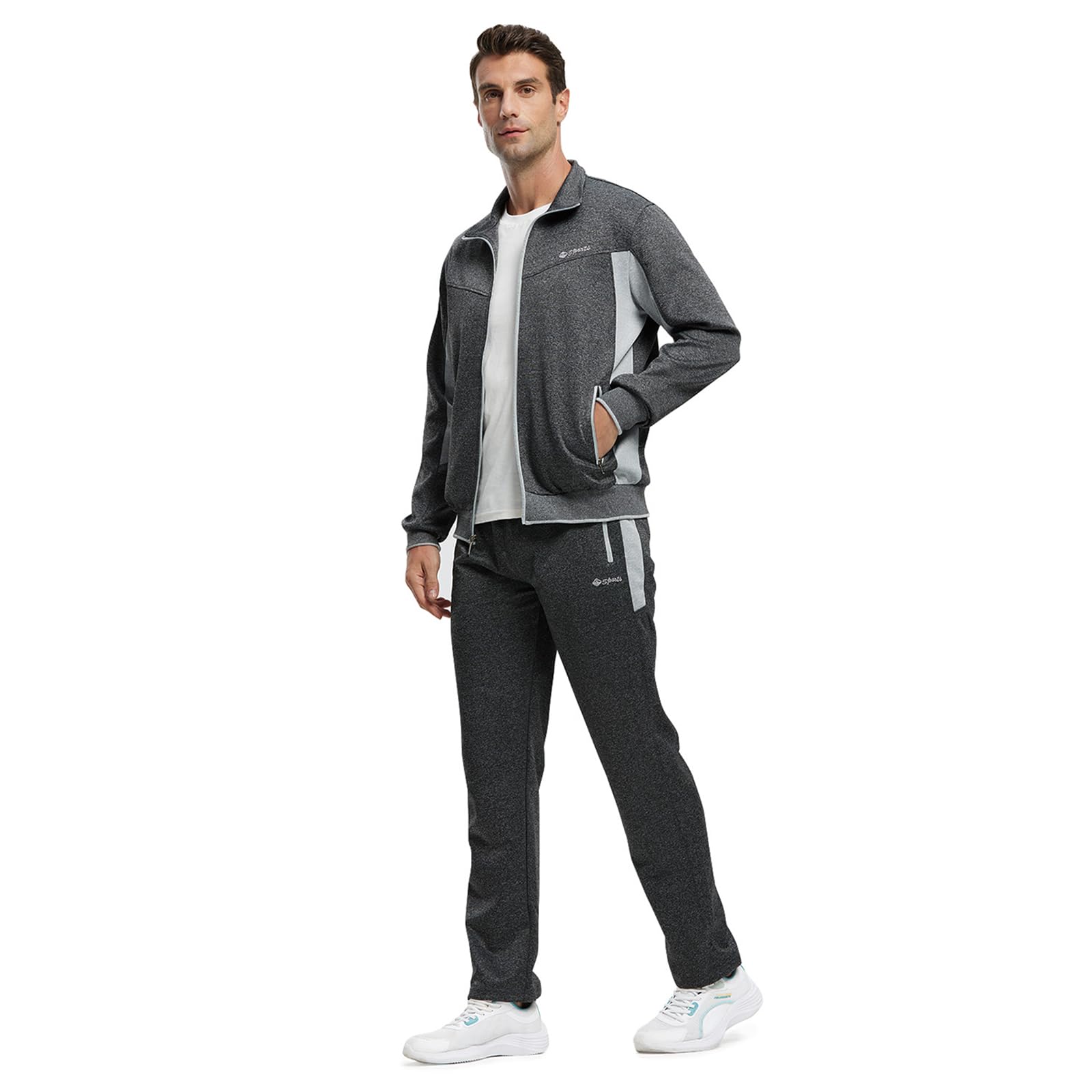 Rdruko Chándal para hombre, juego de chándal, traje deportivo de manga larga, traje de ocio para hombre, traje para fútbol y gimnasio