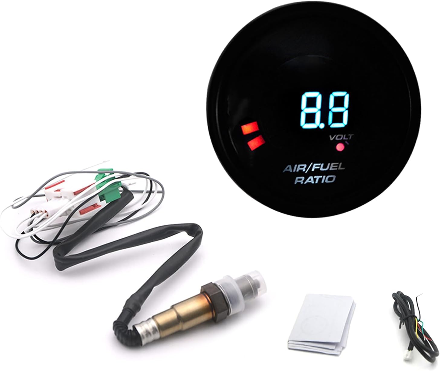 Digital LED Air Fuels Ratio Gauges with High Precisions Oxygens Sensoring & Blue Light Display 2inch Screen for Modified