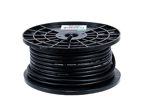 Monoprice Cable de cable de 16 AWG de micrófono profesional de 0.315in, 100 pies, color negro con conductores de cobre de alta pureza, sin oxígeno y