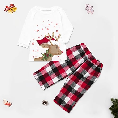 Miniatura 4 de Conjunto de pijama de Navidad para mujer conjunto de pijama de Navidad con estampado de reno y alce