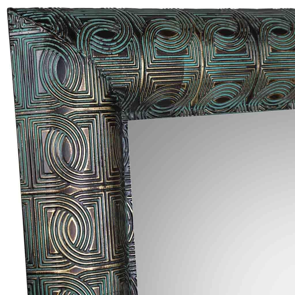 WANDERLUST DECO Espejo de pared de Metal Azul 70x5x100