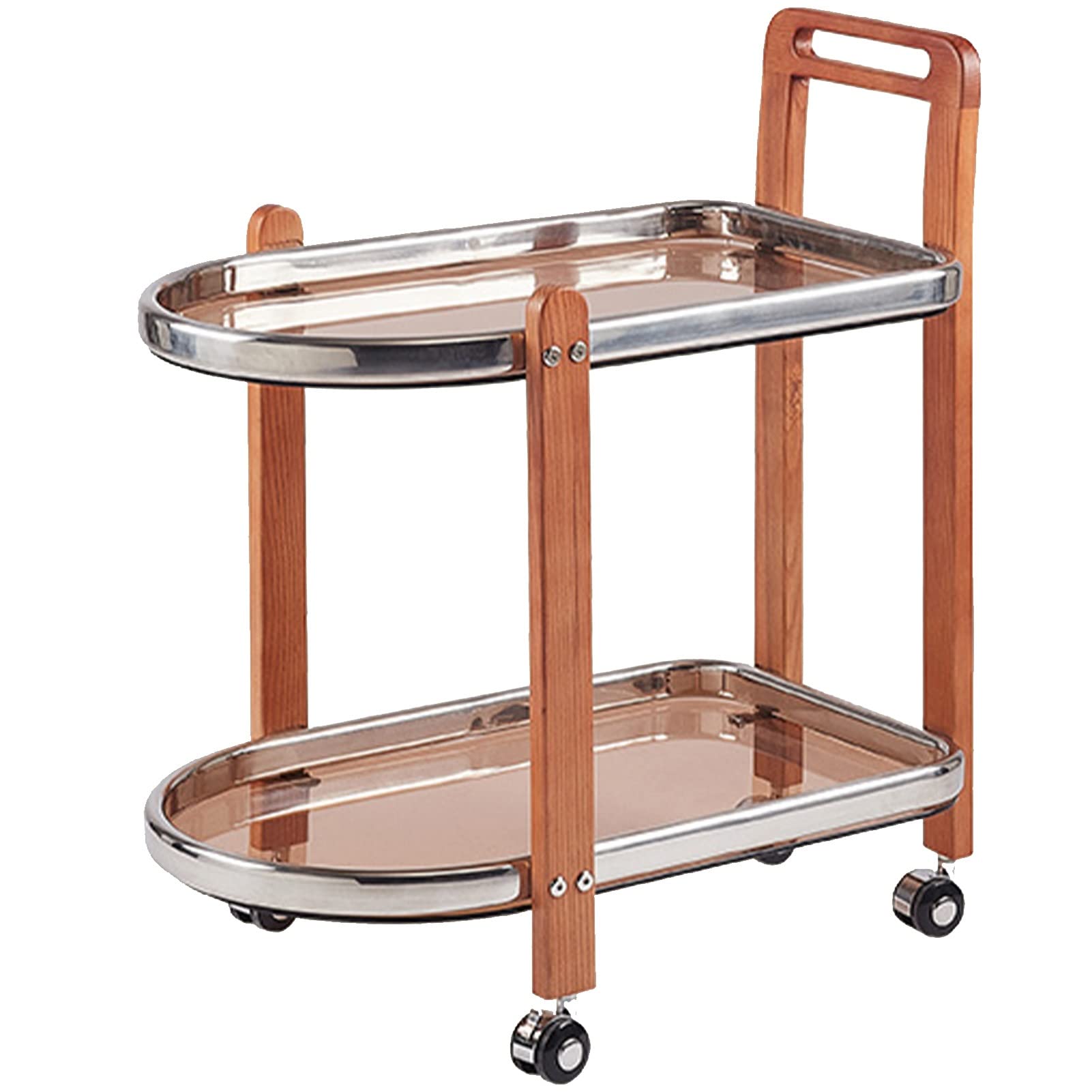 TKJfdTY Trolley 2 Shelf Tray Cart With Trolley Handle, Fo Organizer Cart Storage Cart Kitchen Cart Makeup Cart For Gap Narrow Space, A-65X59X39Cm,C 65x59x39cm