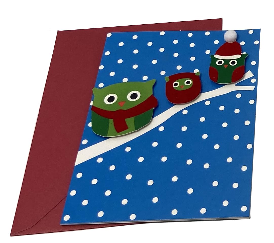 The Gift Wrap Company 20-Count Boxed Christmas Cards, Happy Owlidays, 3.75" x 4.75"