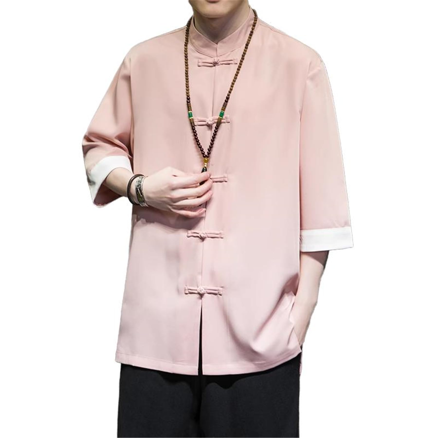 GUOYUXIAO Männer-Chino-Tanganzug, Sommer-dünne-EIS-Silkwolle-und-kasual-Hemd.