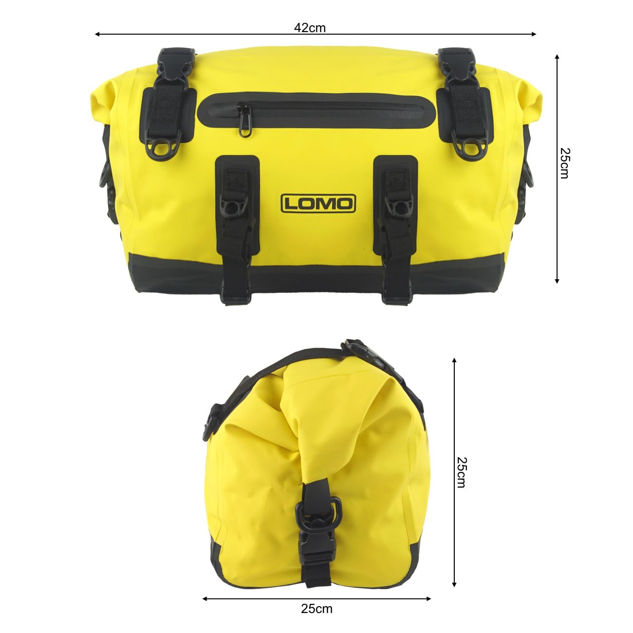 Lomo, borsa da bici impermeabile per portapacchi, da 15 L, borsa da ciclismo