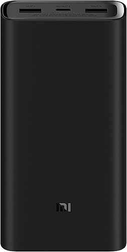 Xiaomi Banco de energía MI de 50 W 2000, 20000 mAh, entradasalida USB-C más 2 salidas USB-A, carga 3 dispositivos simultáneamente, salida de hasta
