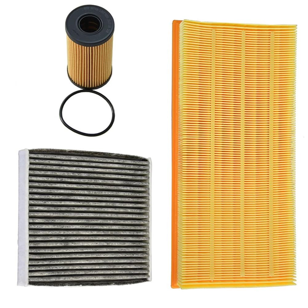 Filtr Powietrza Kabinowego dla Land Rover Discovery 5, dla Jaguar XE, 21,5x19,4x2,8cm 3 szt. Filtr powietrza samochodowego Filtr kabinowy Filtr oleju LR011593
