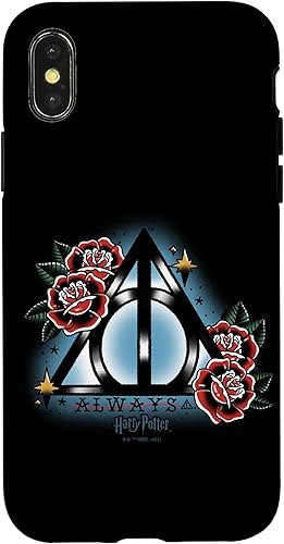Miniatura 7 de iPhone XS Max Harry Potter Always Deathly Hallows Symbol Floral Retrato Estuche