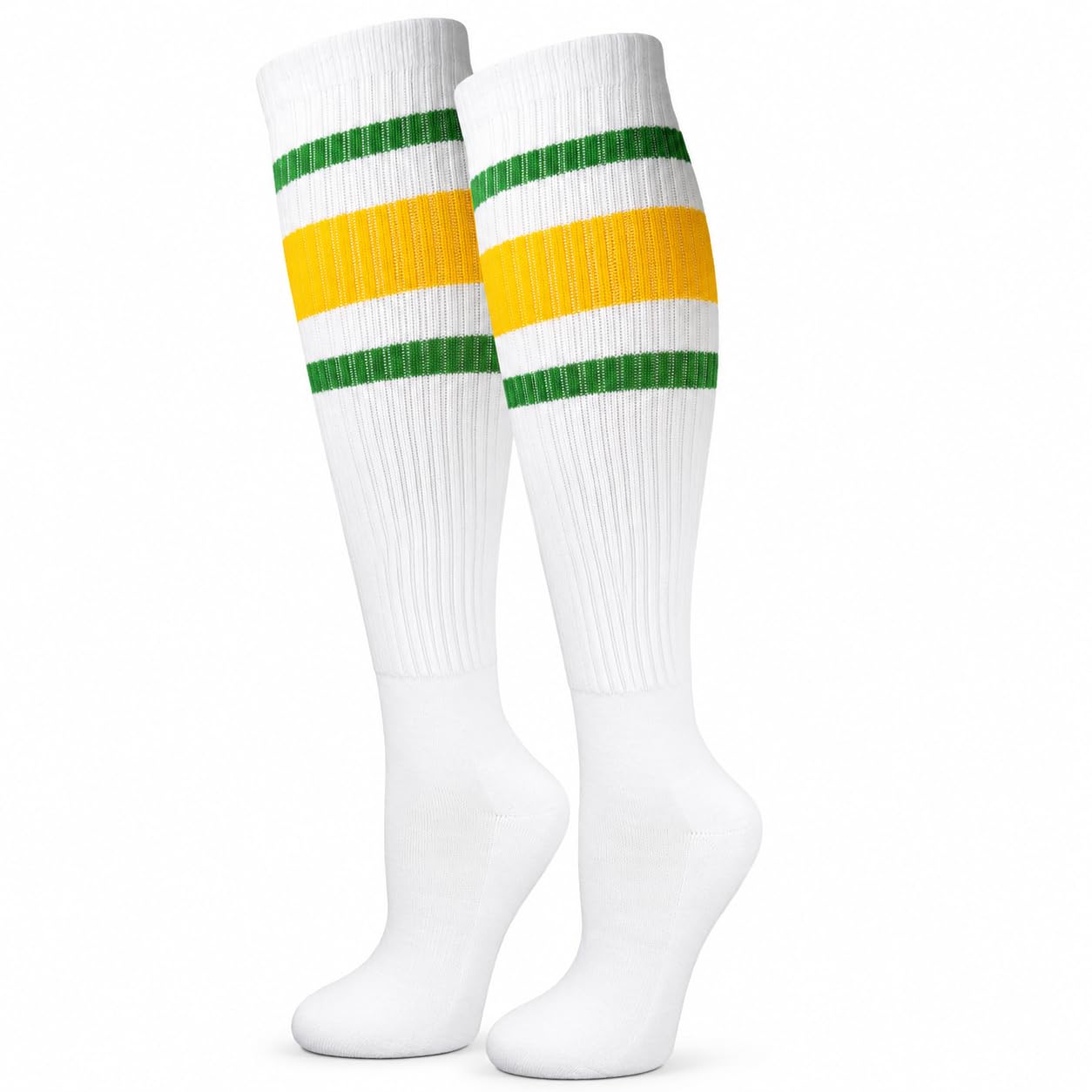 Premium Striped Adult Knee High Tall Athletic Skater Tube Socks