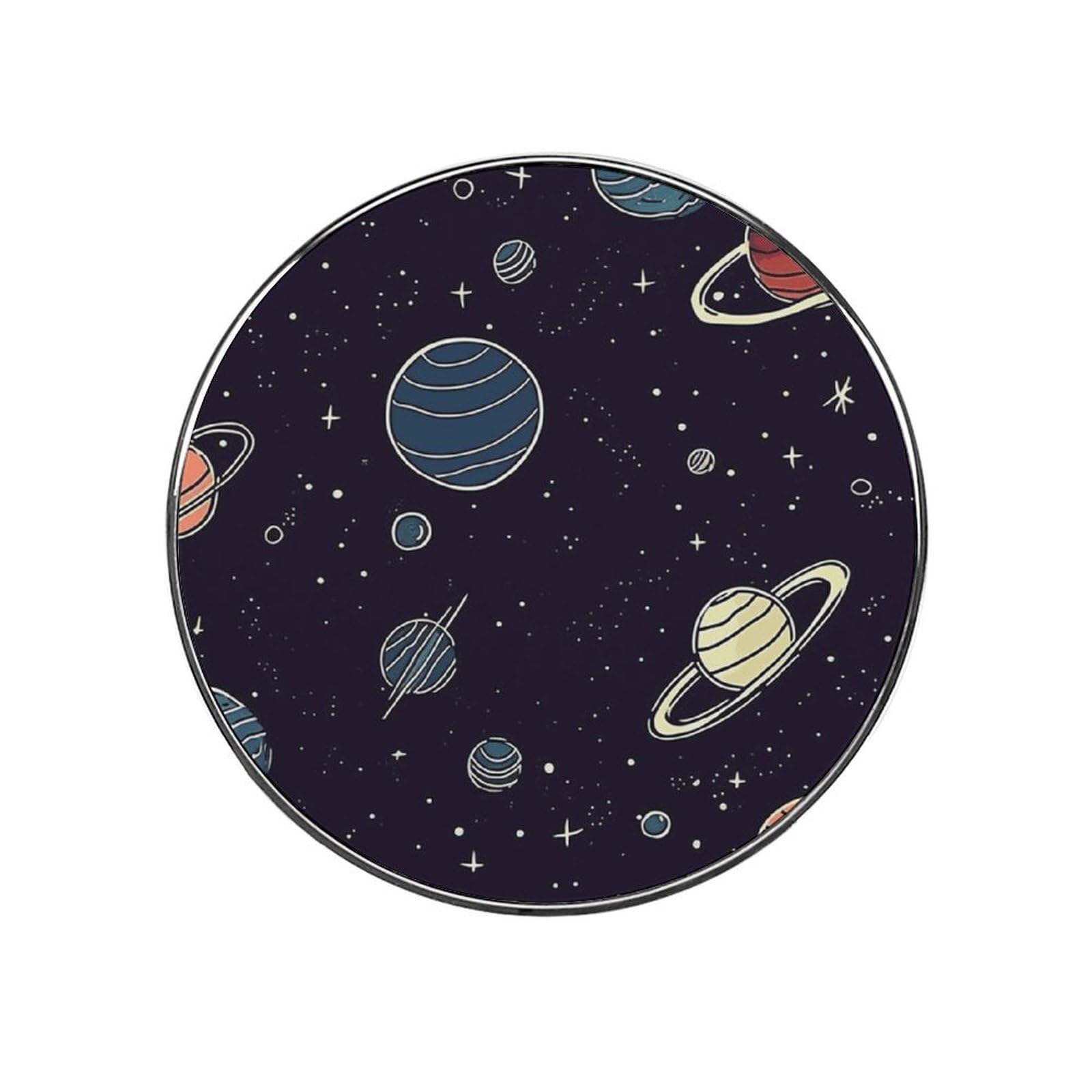 Space Planet Pattern Fridge Magnet Magnetic Refrigerator Magnets Mini Round Kitchen Fridges Magnets for Kitchen Office Whiteboard Cabinet and Dishwasher