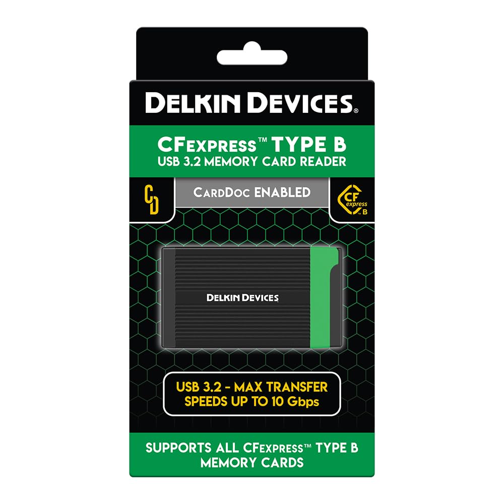 Delkin Devices USB 3.1 Gen 2 CFexpress Lettore di schede di memoria, velocità di trasferimento 10Gb/s