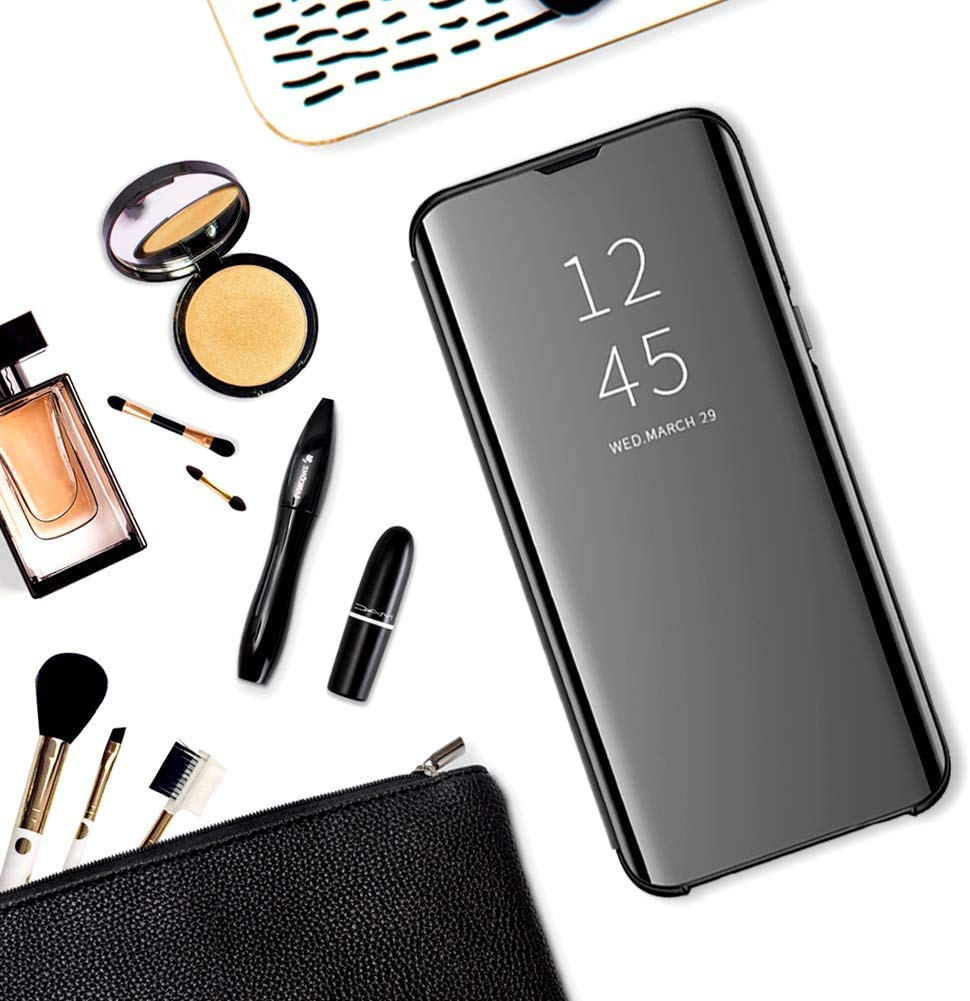 Cover Flip Per Xiaomi Redmi Note 10 Pro: Custodia Con Specchio E Clear View, Funzione Staffa, Colore Argento - 4