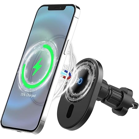 QI Wireless Car Mount Charger Compatible for iPhone 12 Max 15W Magnetic Car Mount Cell Phone Charger Designed for iPhone 12 Series