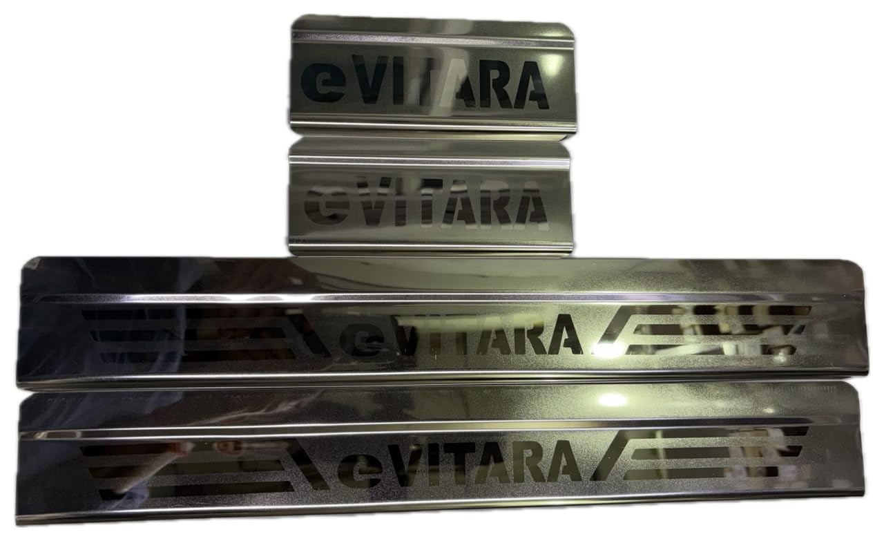 door sill/foot step stainless steel plates set of 4 compatible for evitara