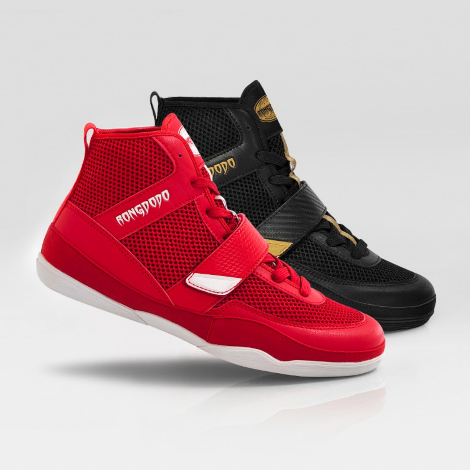 Hixingo Chaussures de Lutte pour Homme Femme 36-46, Chaussures de Boxe avec Antidérapantes Semelles en Caoutchouc Légère et Respirantes pour Boxe, Kickboxing, Lutte