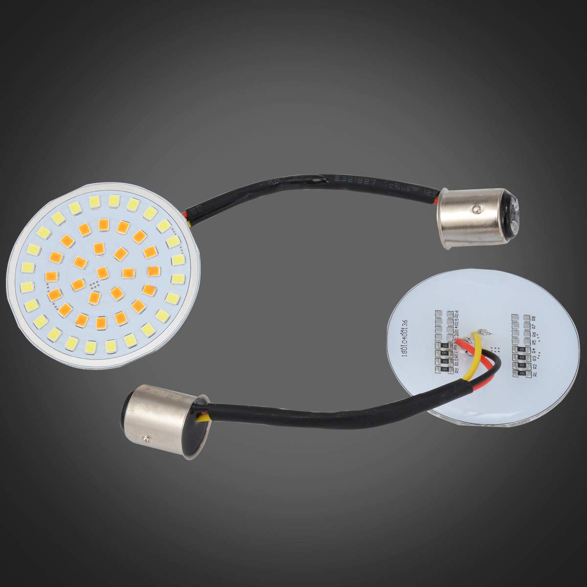 KATUR Super jasne 1157 BAY15D P21/5W włączane żarówki LED motocykl 5-centymetrowy styl pocisk przedni biały DRL bursztynowy sygnał kierunkowskazu LED biały/bursztynowy do Harley Softail 2011-2017 Dyna 2012-2017