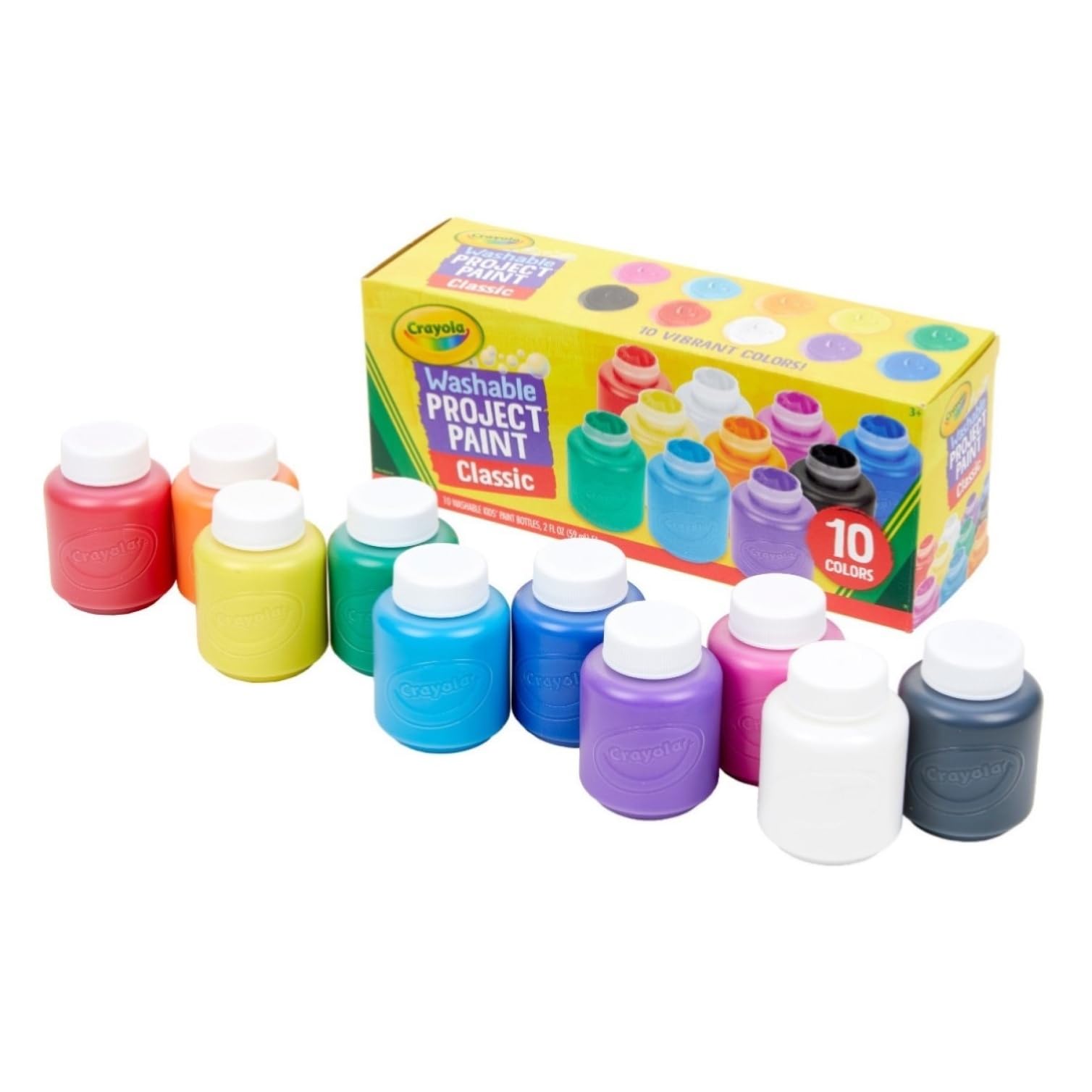 クレヨラ (Crayola) ボトル絵の具 10色セット 水で簡単に落とせる クラシック 541205 正規品