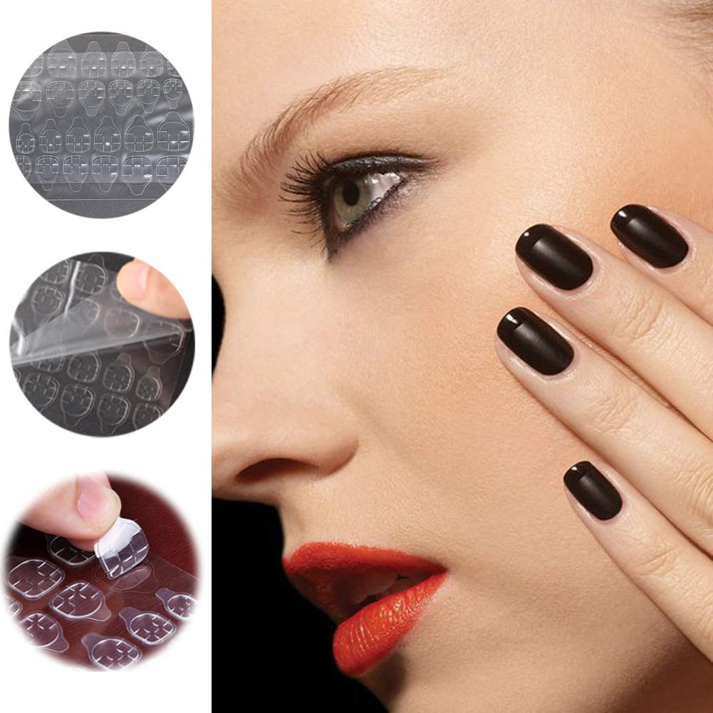 Ivtor Waterproof Breathable Jelly Double Sided Adhesive Tabs for Press On Nails - 20 Sheets-Self-Adhesive 2