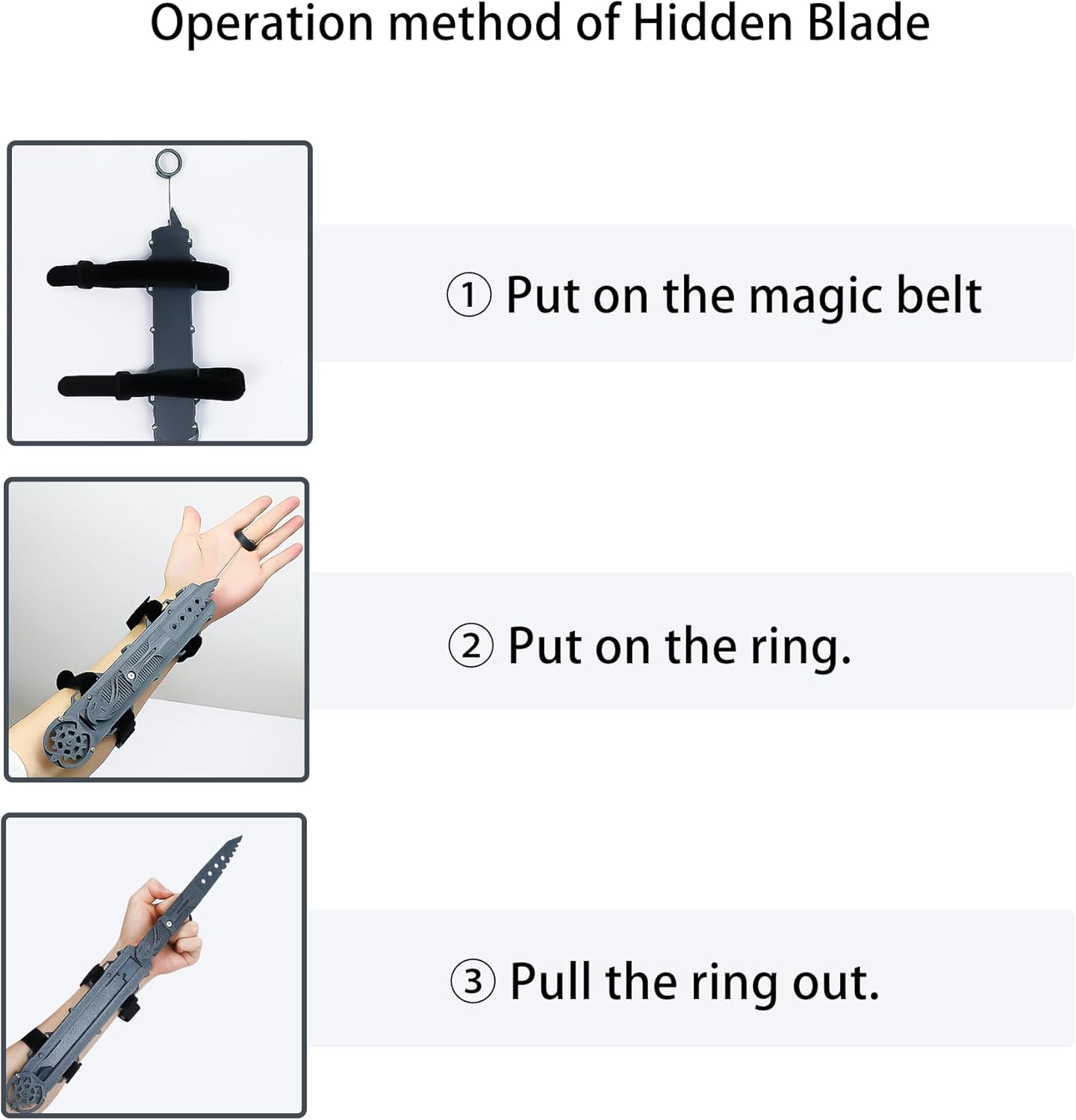 Hidden Blade Hidden Weapons Cosplay Weapons Props 1:1 Hidden Blade，Hidden Sword，Role Playing Weapon Props