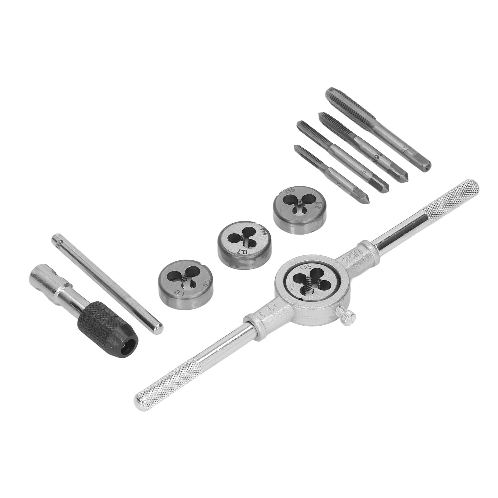 Set di 10 filiere per maschiatura in Acciaio M4 M5 M6 M8, Kit di Riparazione per Filettatura metrica