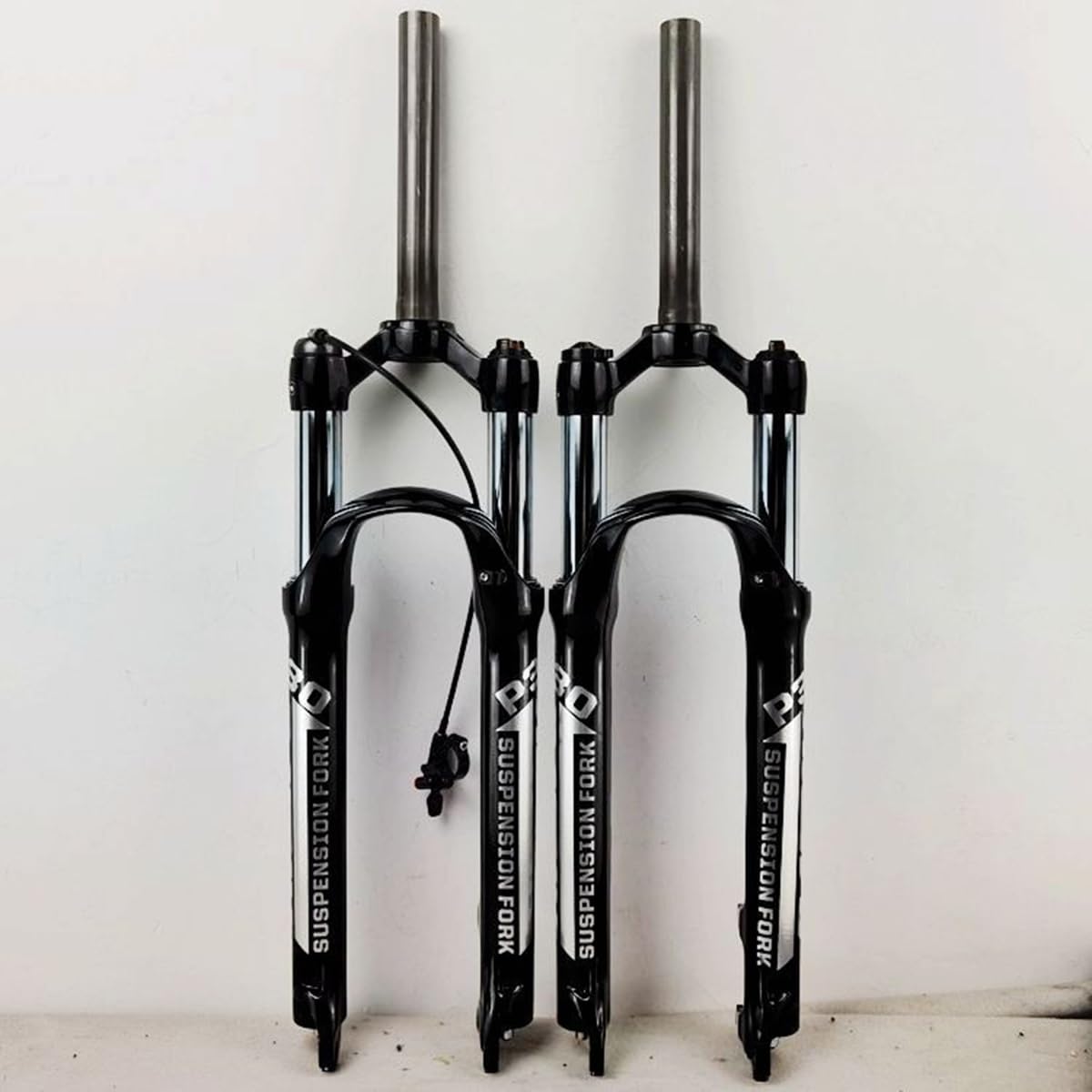 Forcella Anteriore per Bici elettrica 26 27.5 29 Pollici Mountain Bike Forcella Ammortizzata Interasse 100 mm 9 mm QR Tubo Dritto 1-1/8 Escursione 90 mm Freno a Disco DH AM XC