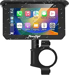 Moto Carplay e motocicleta Android Auto, tela sensível ao toque IPS de 5 polegadas, sistema de navegação GPS para motocicleta, WiFi, Bluetooth, à prova d'água, suporta Siri/Google Assistant