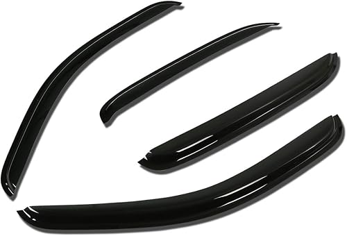 Miniatura 1 de DNA MOTORING WVS-005 - Deflector de visera de ventilación para ventana de lluvia, protector solar (4 piezas) compatible con AvalancheSuburban 2500