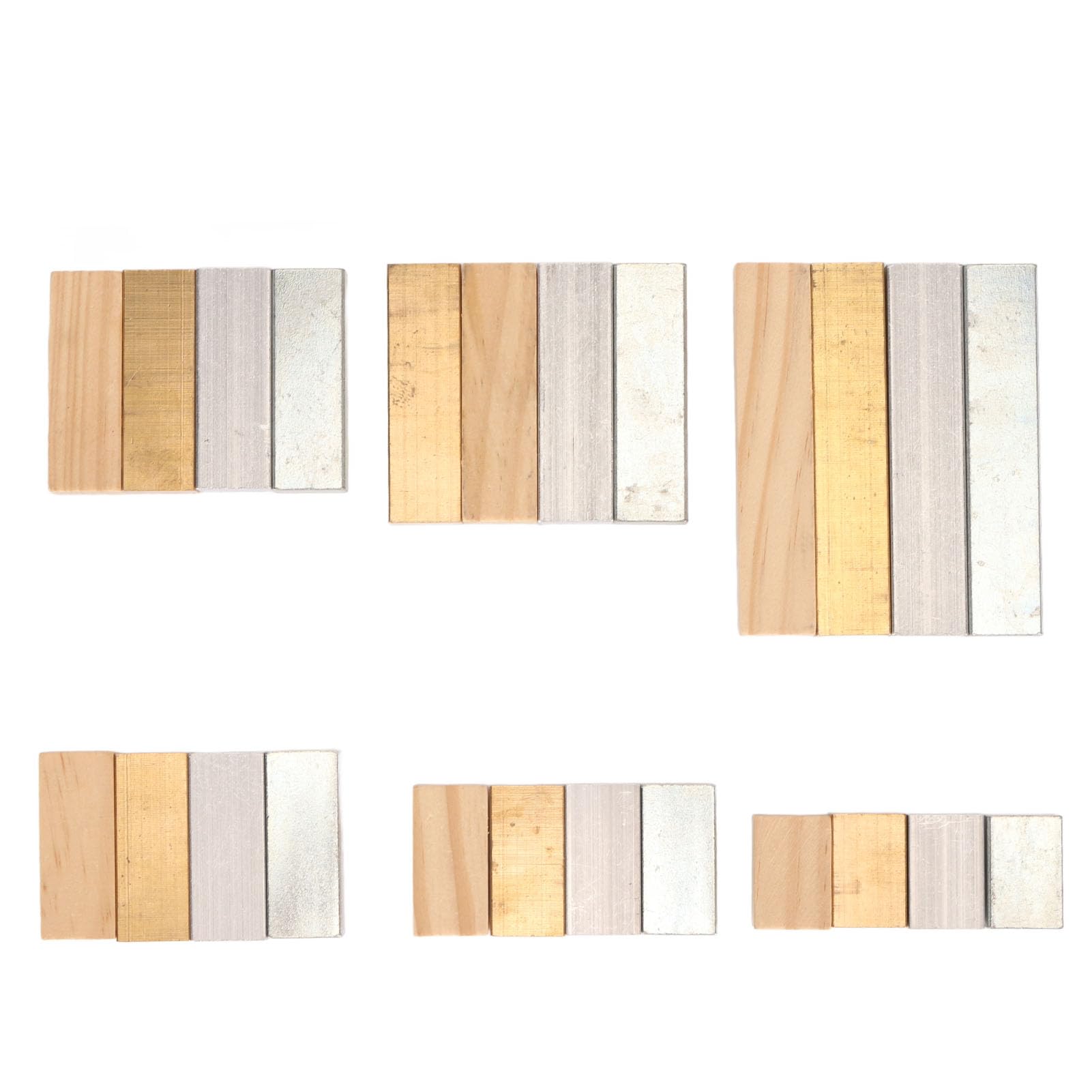 SUNGOOYUE Juego de Cubos de Densidad Científica Cobre Aluminio Hierro y Material de Madera Maciza Kit de Bloques de Densidad 24 Piezas para Colecciones Escolares de Laboratorio y Estudio de