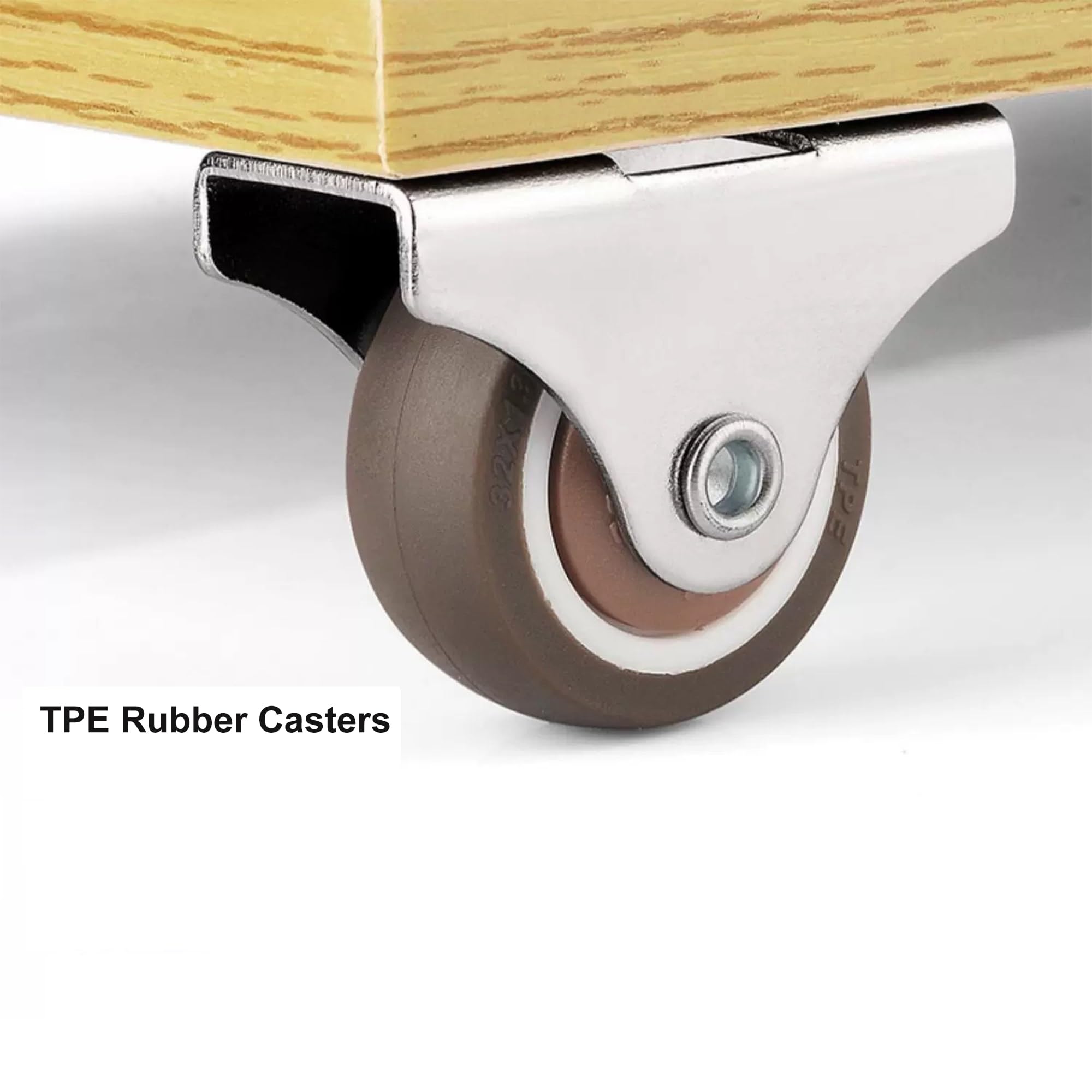 8Pcs 1 Inch Rigid Caster Wheels Non Swivel Plate Casters - View #9