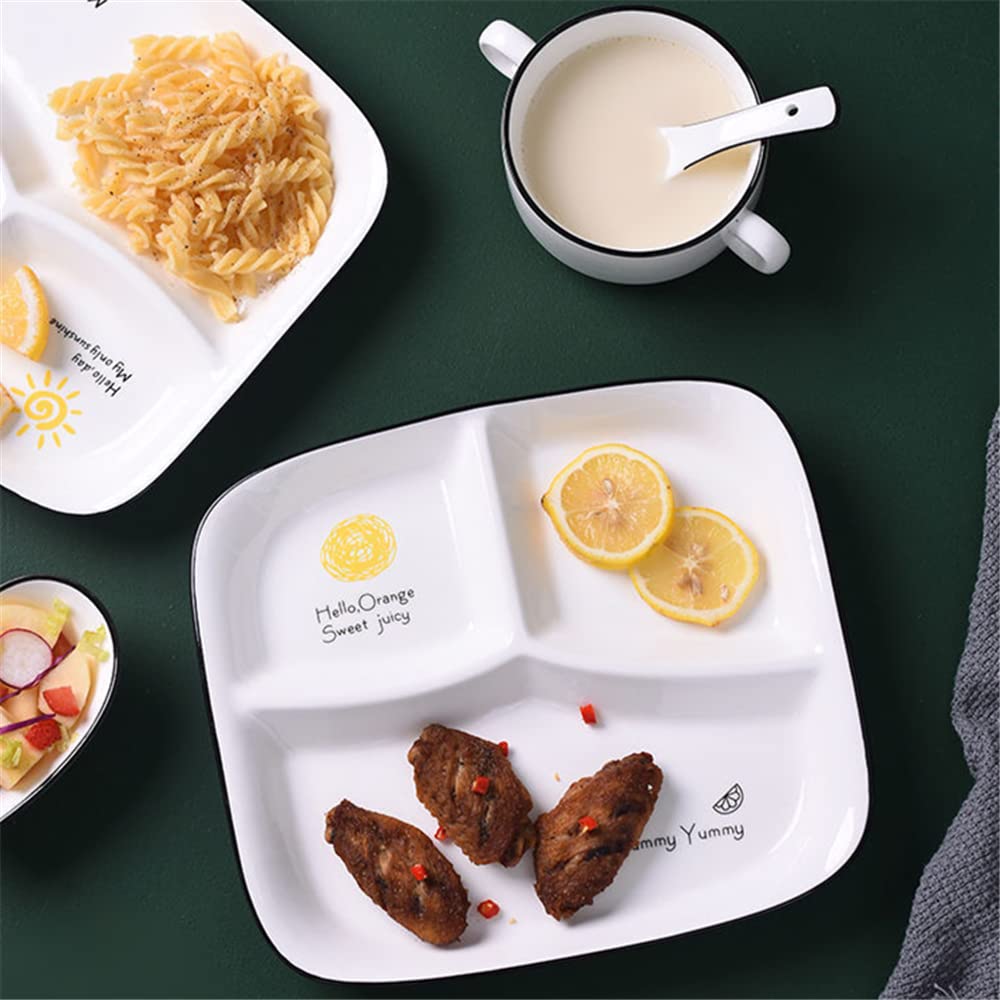 OnePine Serveerborden porselein, saladebord, snackbord met 3