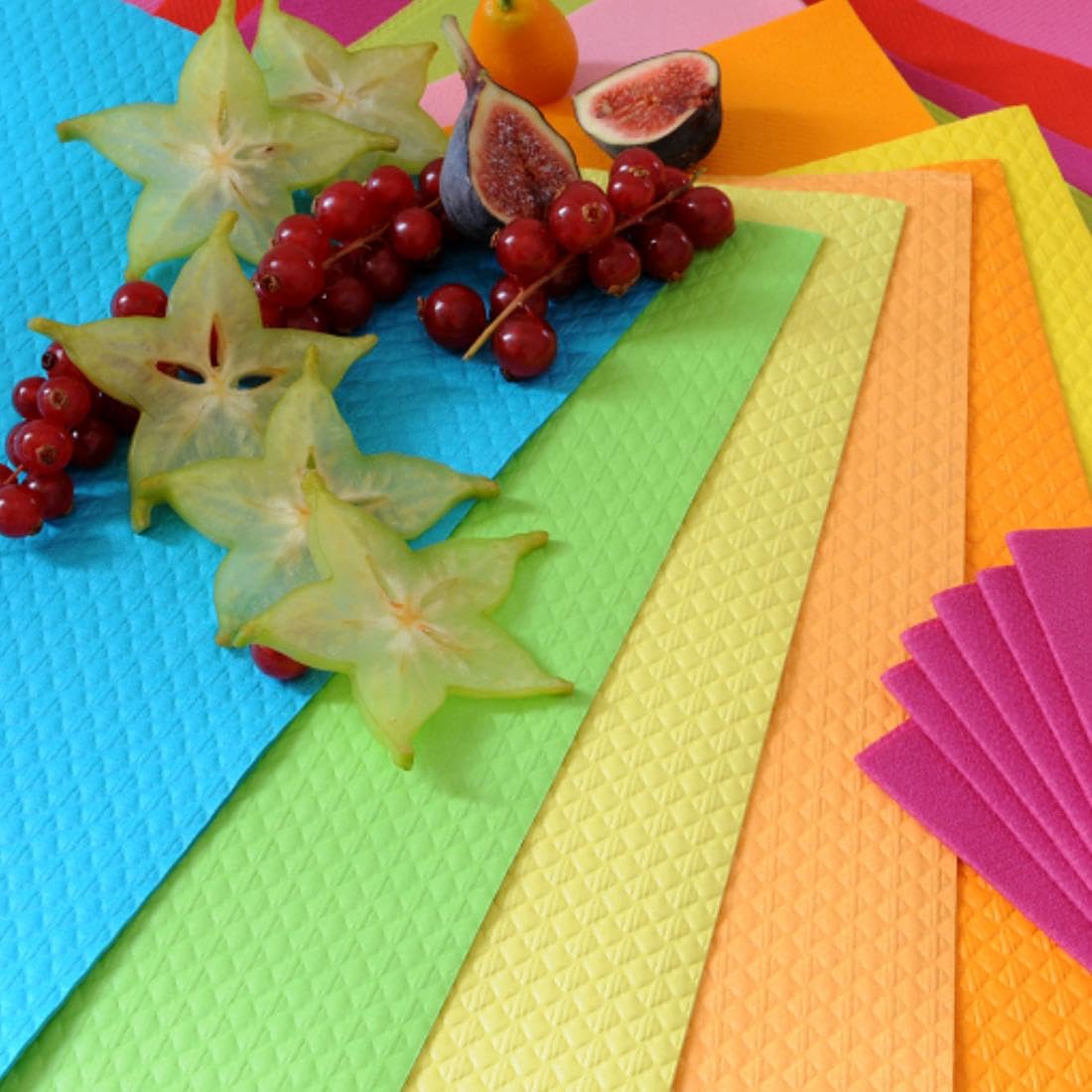 Set de mesa desechable rojo | Papel repujado repelente | 30 x 40 cm | Lote de 1000 piezas | Recomendado Restaurant - Cervecería - Cafetería