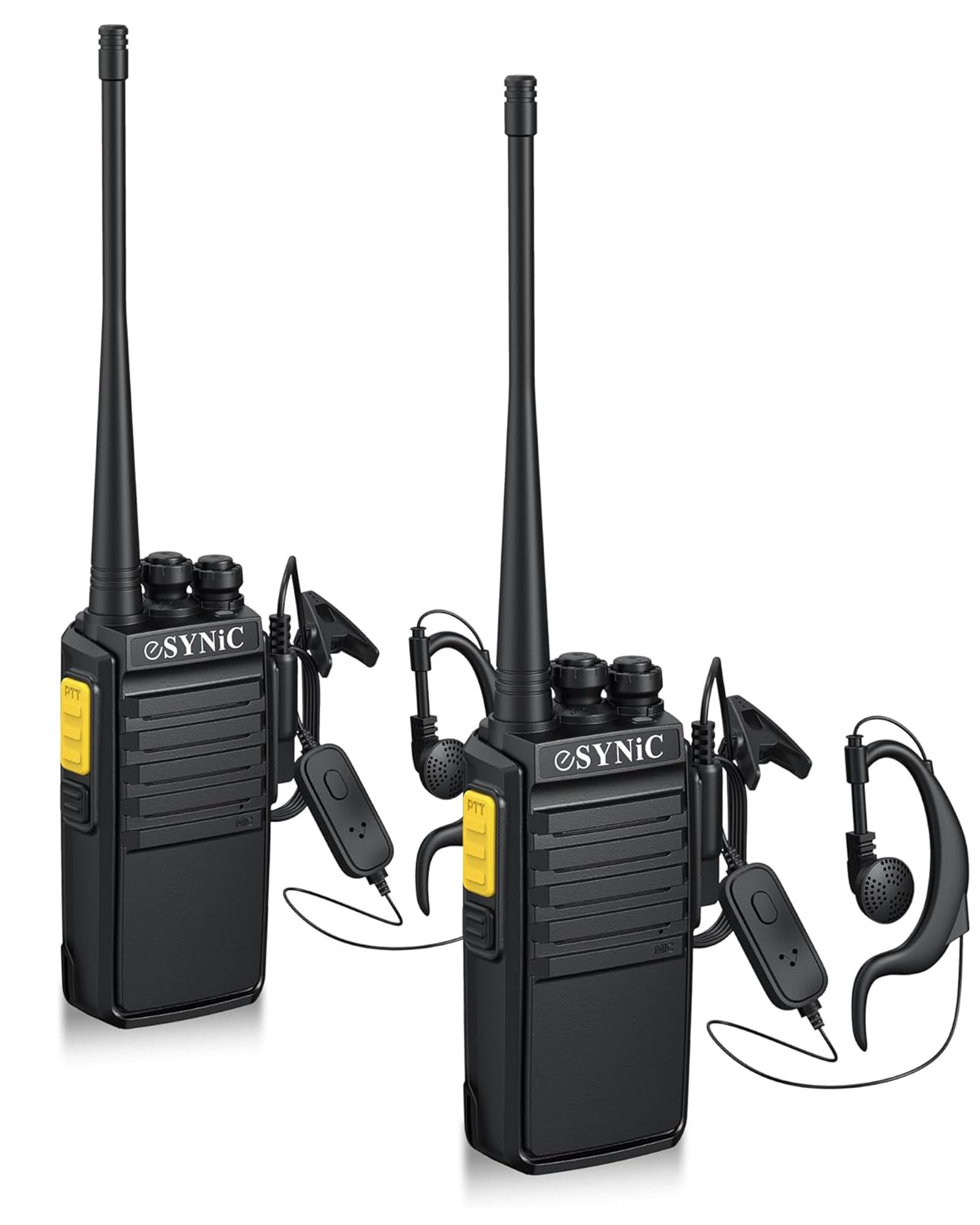eSynic 2Pack Walkie Talkies 5KM Long Range Digital Walky Talky USB C Rechargeable Long Battery Life 16CH Walkie Talkie with VOX &Noise Reduce Function Supports 32 Privacy Codes Prevent Eavesdropping