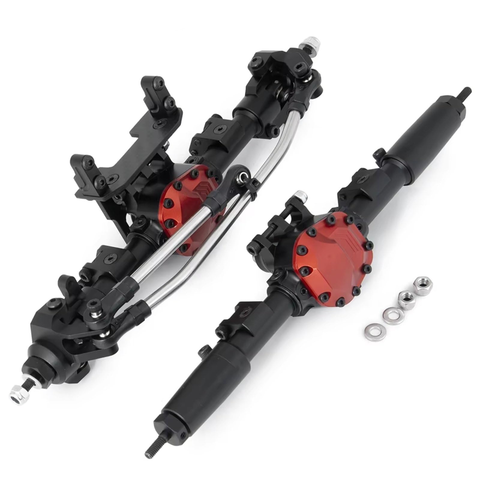 Kompatibel Mit Axial Für SCX10 II 90046 1/10 RC Crawler Auto Upgrade Teile Zubehör CNC Metall Vorne Hinten Gerade Komplette Achse Teile
