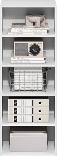 Miniatura 184 de Furinno Jaya Simple Home Estantería ajustable de 3 niveles, blanco Blanco,Negro -,Pino ámbar,Nuez Columbia,Espresso,Roble Frech