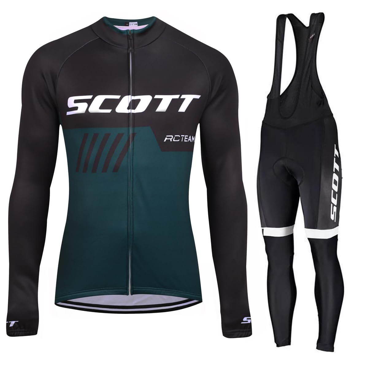 Vêtements De Cyclisme Hommes D'hiver Plein Vêtements Cyclisme Vélo Polaire Maillot Combinaison Vélo +Pantalon Rembourré Avec 3D Gel pad Respirant