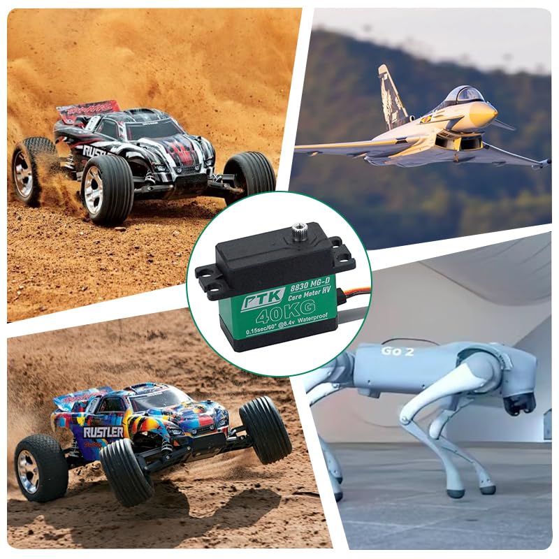PTK 8830 MG-D 40kg Metal Digital Servo with High Torque and High Voltage (8.4V) for Model Aircraft, Car Models (4pcs)