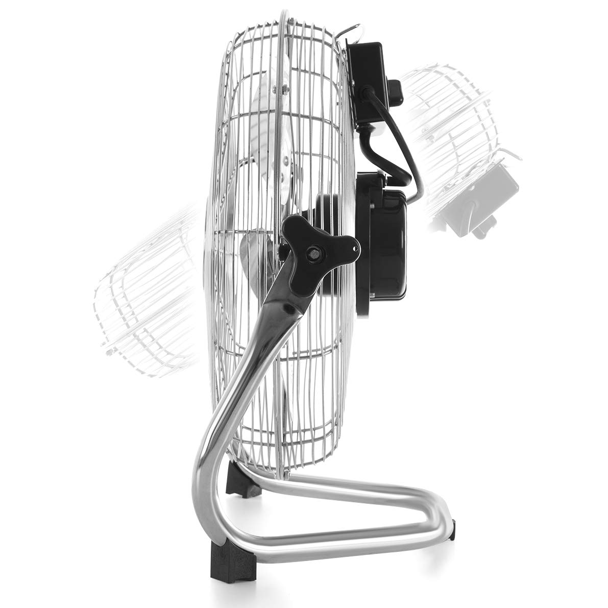 Orbegozo PW 1332 - Ventilateur industriel Power Fan, 3 vitesses, pales métalliques, inclinaison réglable, poignée de transport, 45 W
