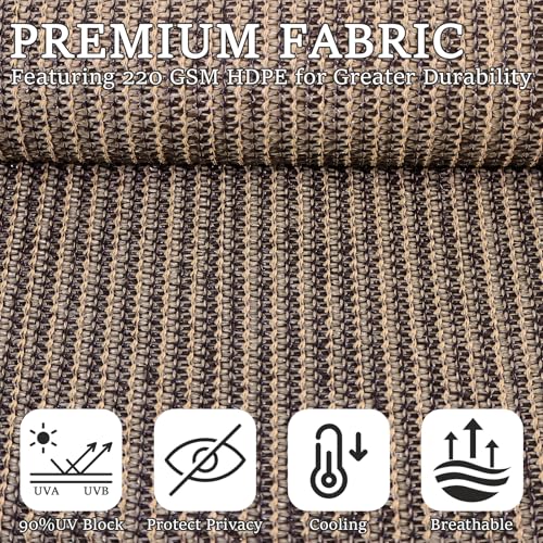 Image of Custom Size 107'' W x 96'' H Outdoor Roller Shades, Cordless Patio Roll Up Outdoor Blinds with UV Protection, Exterior Sun Shade Cloth for Porch, Gazebo, Balcony, Pergola, Bluegrey