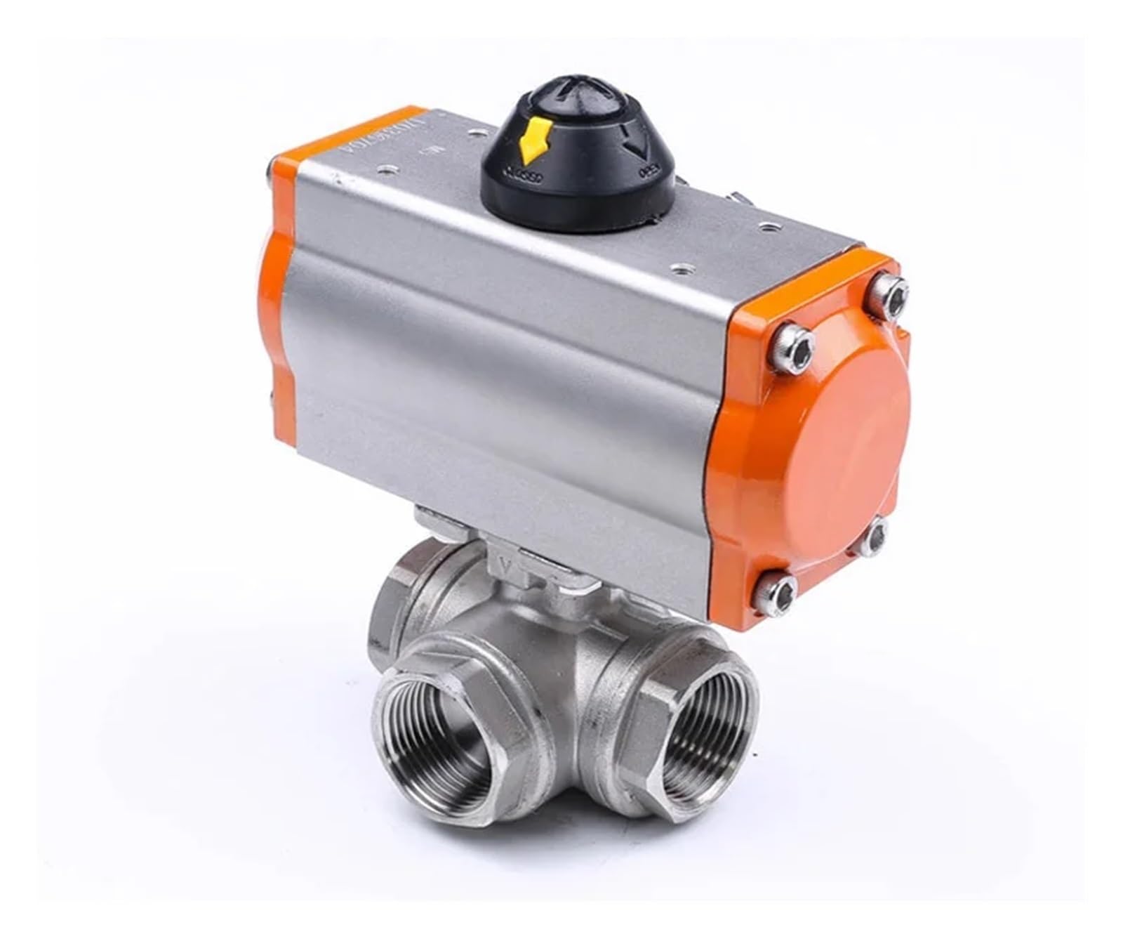 Cxfcihft Dn25 304 Stainless Steel 3 Way 2 Pc High Platform Pneumatic Ball Valve Q611f-16P(L Type)