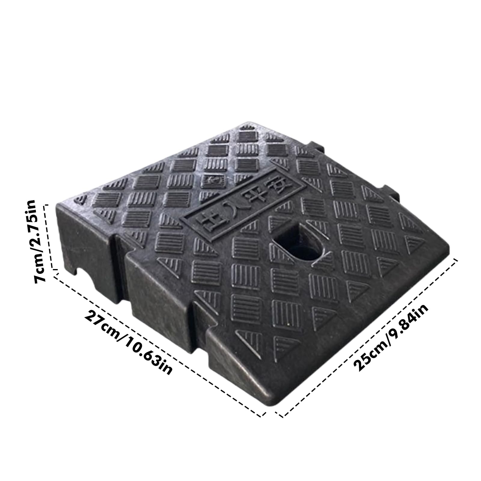 BAIFULAI Rampes de trottoir : 2 rampes de trottoir en plastique PE robuste Rampe d'escalier portable pour fauteuil roulant Rampe de seuil de porte de voiture pour entrée de maison, magasin, allée (250