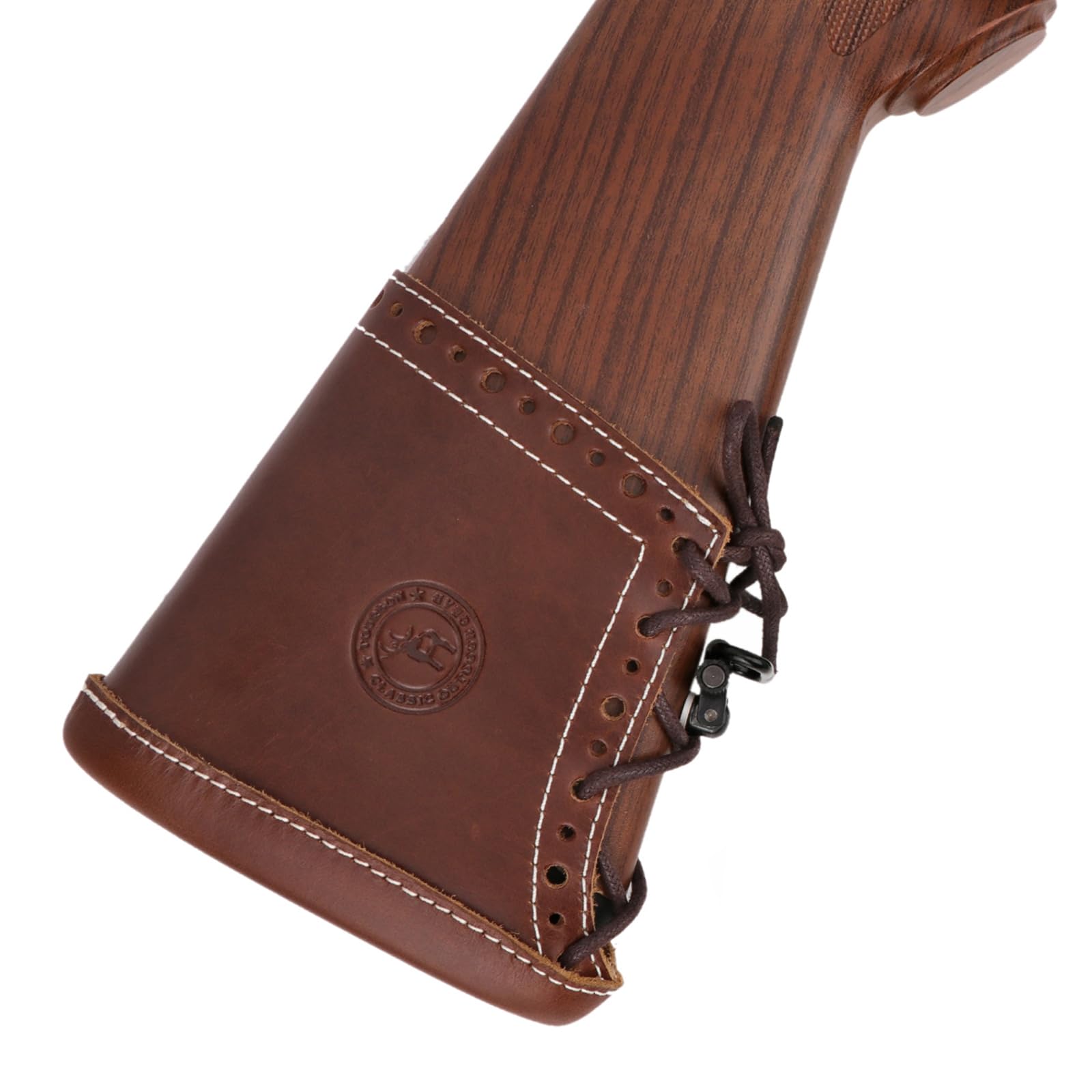 Almohadillas de Retroceso de Cuero Genuino para Escopeta y Rifle, Almohadilla Ajustable para Culata