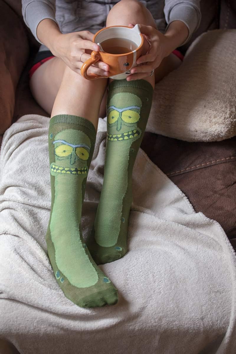 Holiday 4-Pack Jacquard Knit Unisex Crew Socks Gift Sets (Rick and Morty)
